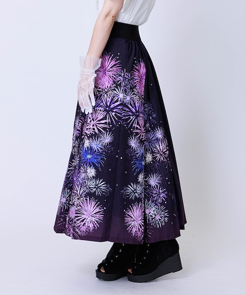 花火柄タックスカート｜アクシーズファムの通販｜&mall（アンドモール