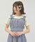 チェリー刺繍チェックビスチェ