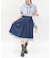 バックフリルミドルスカート