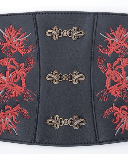 UN3D.花柄刺繍 コルセットベルト UN3D.花柄刺繍 コルセットベルト