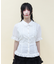 バックレースアップロングブラウス
