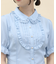 バックレースアップロングブラウス