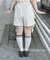 ベルト付きフラシショートパンツ