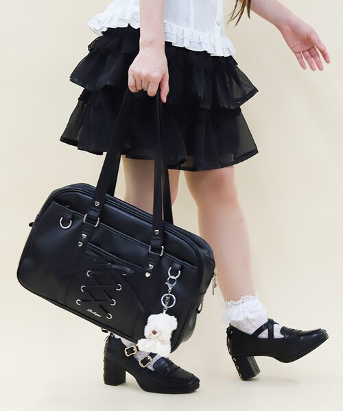 レースアップボストンバッグ｜アクシーズファムの通販｜&mall（アンド