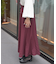 連ボタンフレアスカート