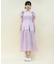 バックフリルロングワンピース