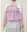 オフショルシフォンブラウス
