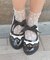 配色カット甲あきパンプス
