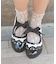 配色カット甲あきパンプス
