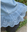 裾レースデニムストレートパンツ