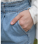 裾レースデニムストレートパンツ