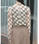 チェック柄シアートップス