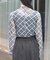 チェック柄シアートップス