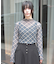 チェック柄シアートップス