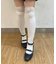 レース×リブニーハイソックス