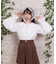 バブーシュカ付スモック風ブラウス