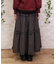 リボン付ロングティアードスカート