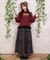 リボン付ロングティアードスカート