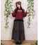 リボン付ロングティアードスカート