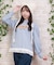 くまボア刺繍裾レースＴシャツ