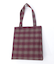 タテ型チェック柄トート