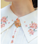 金木犀刺繍襟ブラウス