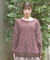 レース使ロングＴシャツ