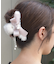 リボン×ファーヘアクリップ