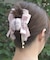 リボン×ファーヘアクリップ