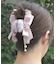 リボン×ファーヘアクリップ