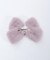 レース×ファーリボンクリップ