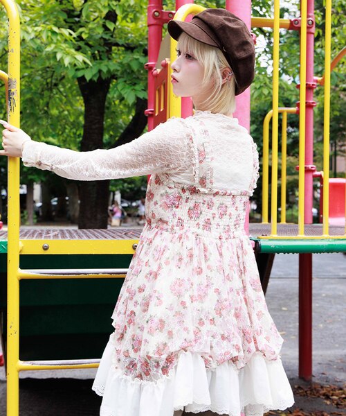 花柄レースチュニック｜アクシーズファムの通販｜&mall（アンドモール