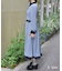 襟デザイン連釦バイカラーワンピース