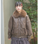 ファー付合成皮革ブルゾン