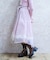 レース×チュールイレヘムスカート
