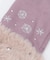 雪刺繍スエードファー手袋