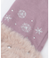 雪刺繍スエードファー手袋