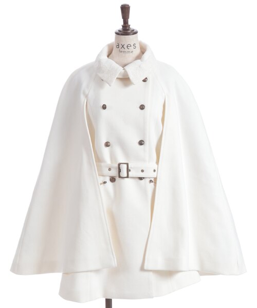 ダブルボタンケープコート｜アクシーズファムの通販｜&mall