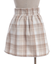 Ｗリボン起毛チェックミニスカート