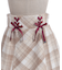 Ｗリボン起毛チェックミニスカート