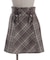 Ｗリボン起毛チェックミニスカート