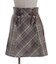 Ｗリボン起毛チェックミニスカート