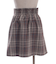 Ｗリボン起毛チェックミニスカート