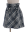 Ｗリボン起毛チェックミニスカート