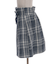 Ｗリボン起毛チェックミニスカート