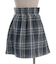 Ｗリボン起毛チェックミニスカート