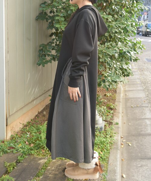 配色パーカーワンピース｜アクシーズファムの通販｜&mall（アンド