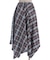 チェックイレヘムスカート