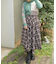 チェックイレヘムスカート