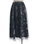 スノー・ローズ柄スカート